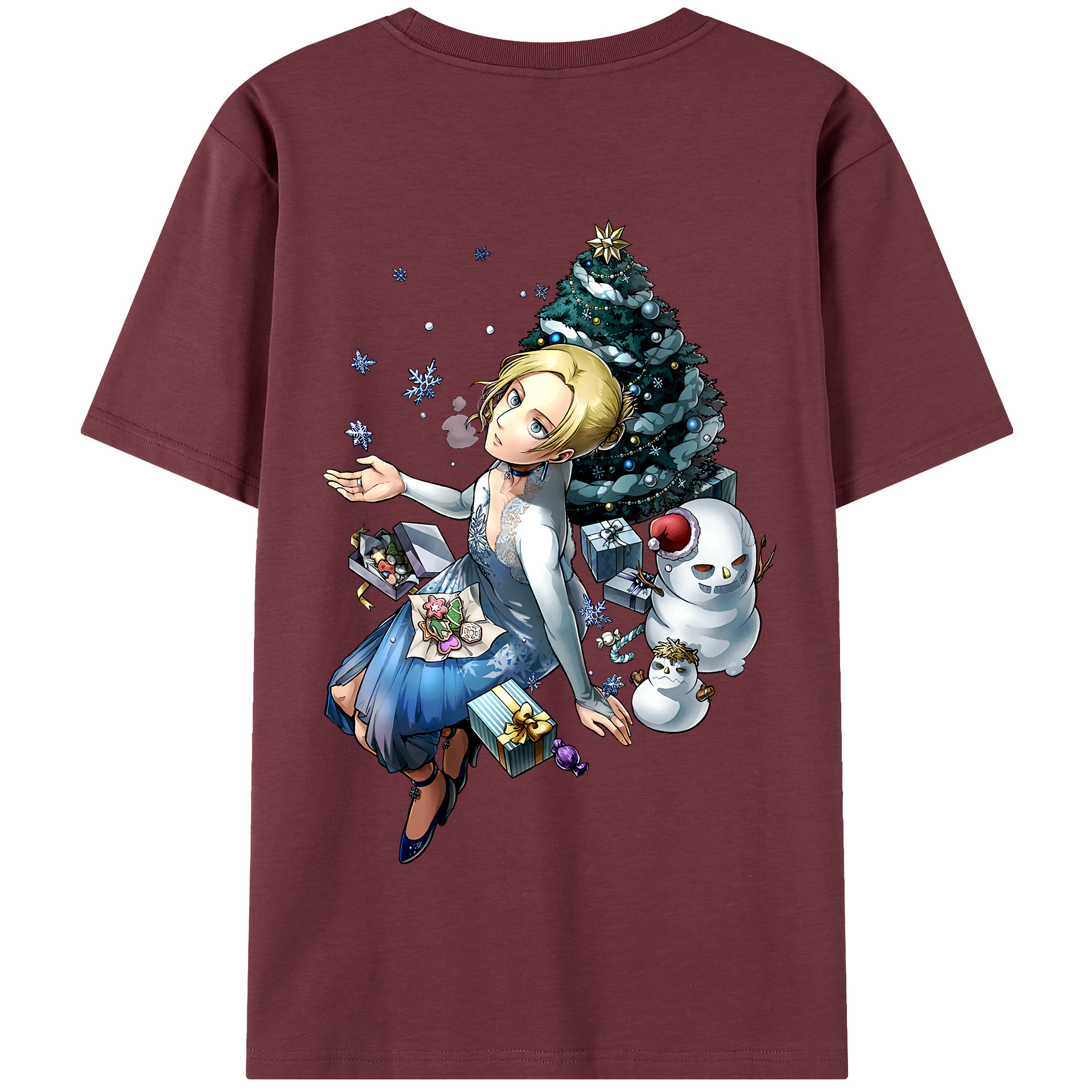 （画像用） 進撃の巨人 アニ・レオンハート Attack on Titan Annie Leonhart 綿100％半袖Tシャツ（背面プリント）